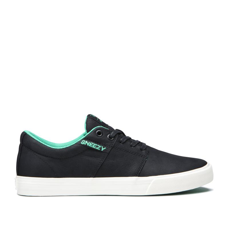 Supra STACKS II VULC Sneaker Low Damen Schwarz / Grün Bestellen HXILO4678